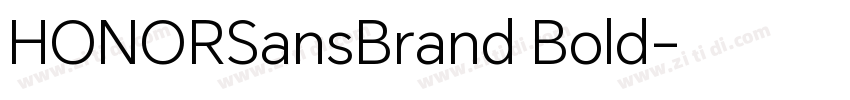 HONORSansBrand Bold字体转换